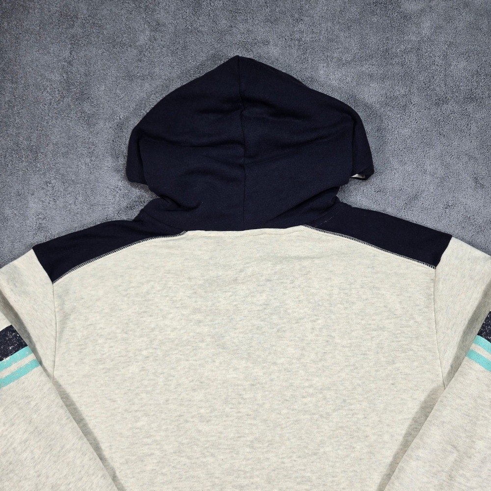 NHL Seattle Kraken Lace Up Hoodie Mens Medium Cream Blue Lacer Jersey Sweatshirt - Picture 12 of 13